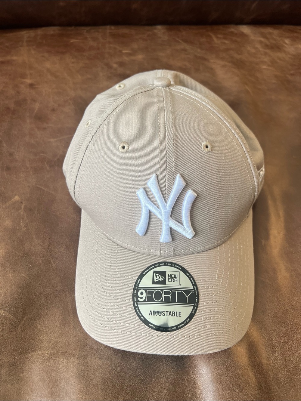 New Era Tan New York Yankees 9FORTY Cap with White Logo